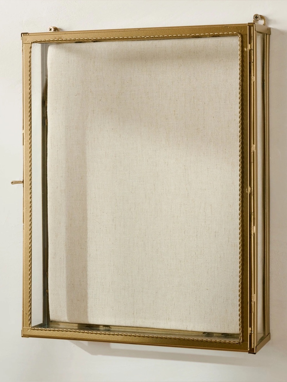 Magnolia Home Your Story Brass Display Cabinet/ Shadow Box with Glass Door - NWD